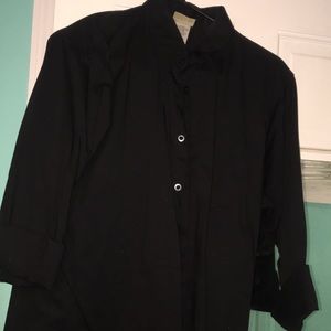 Black button down